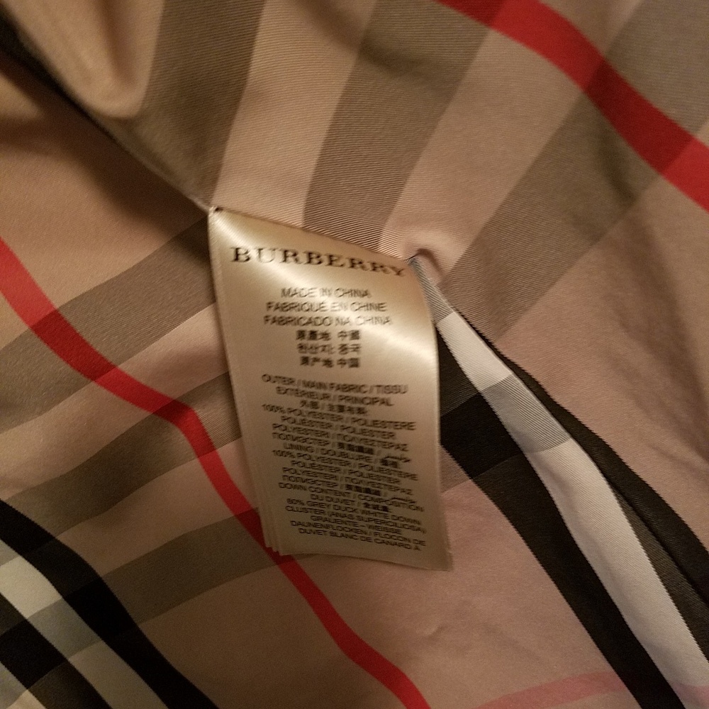 Burberry Brit Long Puffer Jacket Burgandy XS - Picture 5 of 8